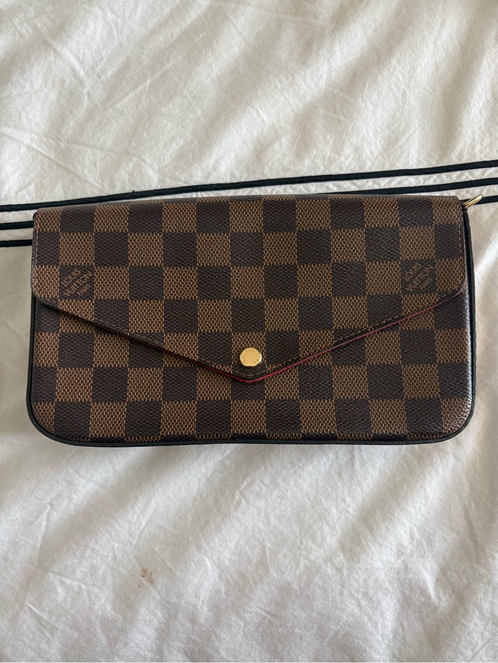 Louis Vuitton Damier Ebene Pochette Félicie Crossbody Clutch